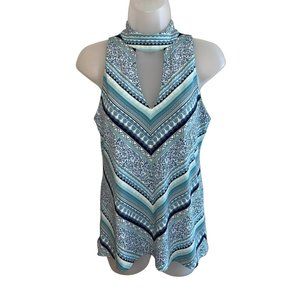 New White House Black Market Mock Neck Choker Tank Top Blouse Small